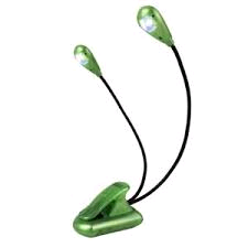 LED Double Flex Book Light Green inc 3 x AAA batteries 