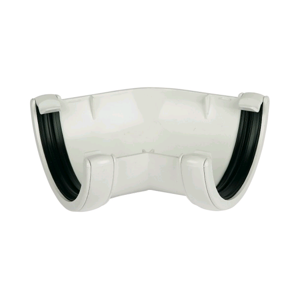 Floplast Hi-Cap 135° Angle Guttering White RAH2W