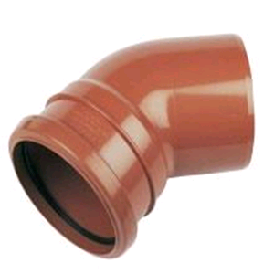 Underground 110mm 45deg Bend M/F Terracotta D163 SOIL