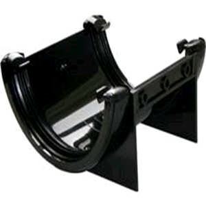 Floplast 112mm Half Round Union Bracket Black