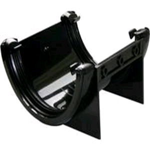 Floplast 112mm Half Round Union Bracket Black 