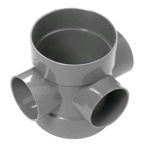 Floplast Soil Pipe Short Boss 4" /110mm Grey Req Adaptor 