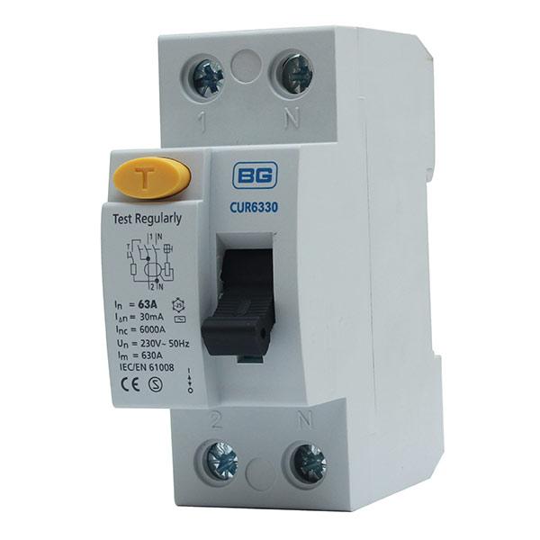 BG 63A 30mA "Type A" RCD DP