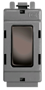 BG Grid 20ax 2way Single Pole Switch Black Nickel (New Type)