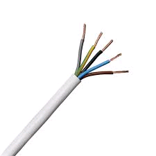 White Flex 0.75mm 5Core Heat Resistant (50mtr Coil)