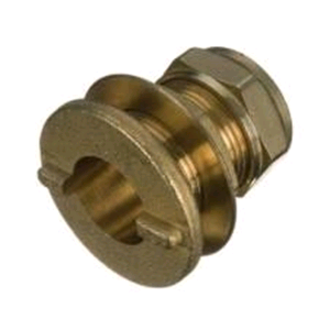 Copper Straight Tank Connector 22mm Compression
