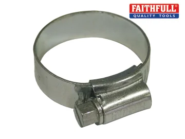 Faithfull 1 Hose/Jubilee Clip - Zinc MSZP 25 - 35mm 