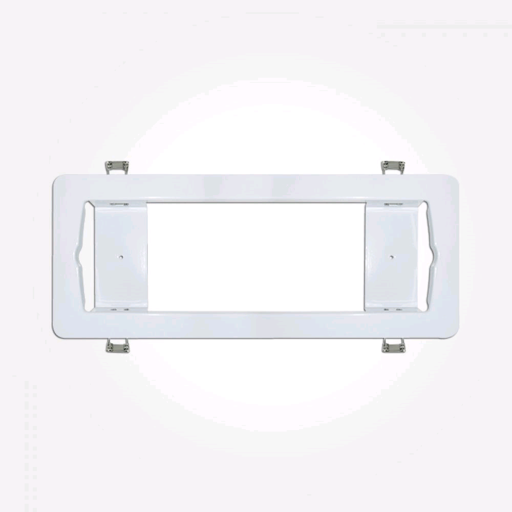 Eterna Semi-Recessed Emergency Bulkhead Frame White