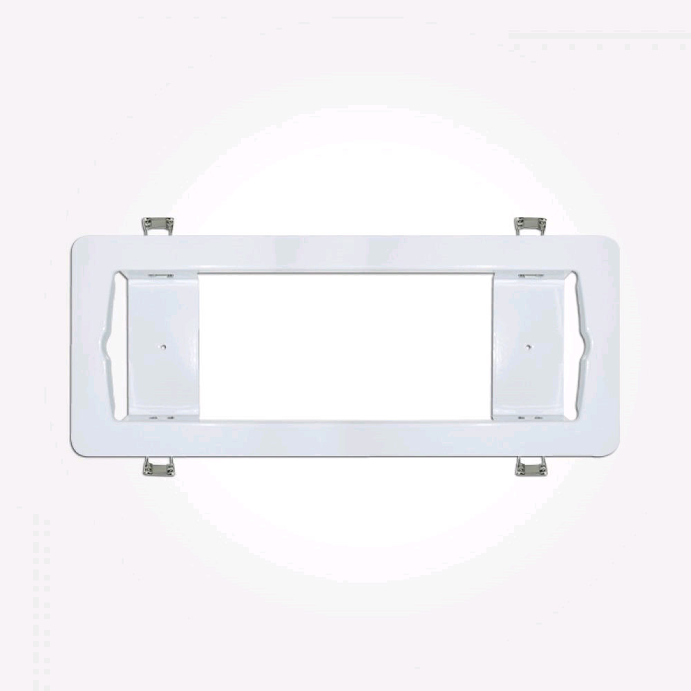 Eterna Semi-Recessed Emergency Bulkhead Frame White 