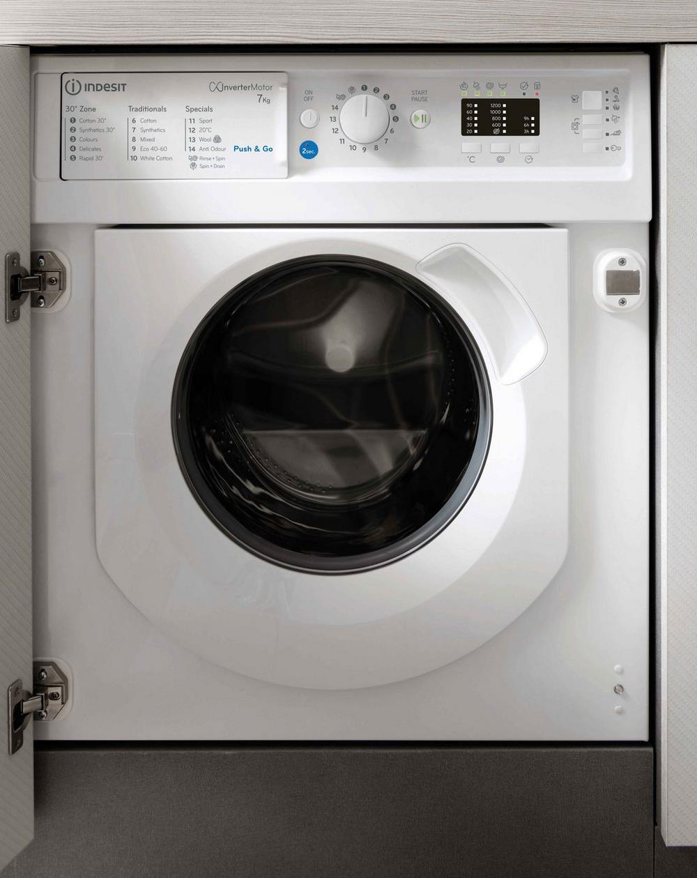 Indesit BIWMIL71252UKN 7kg 1200 Spin Integrated Washing Machine - White