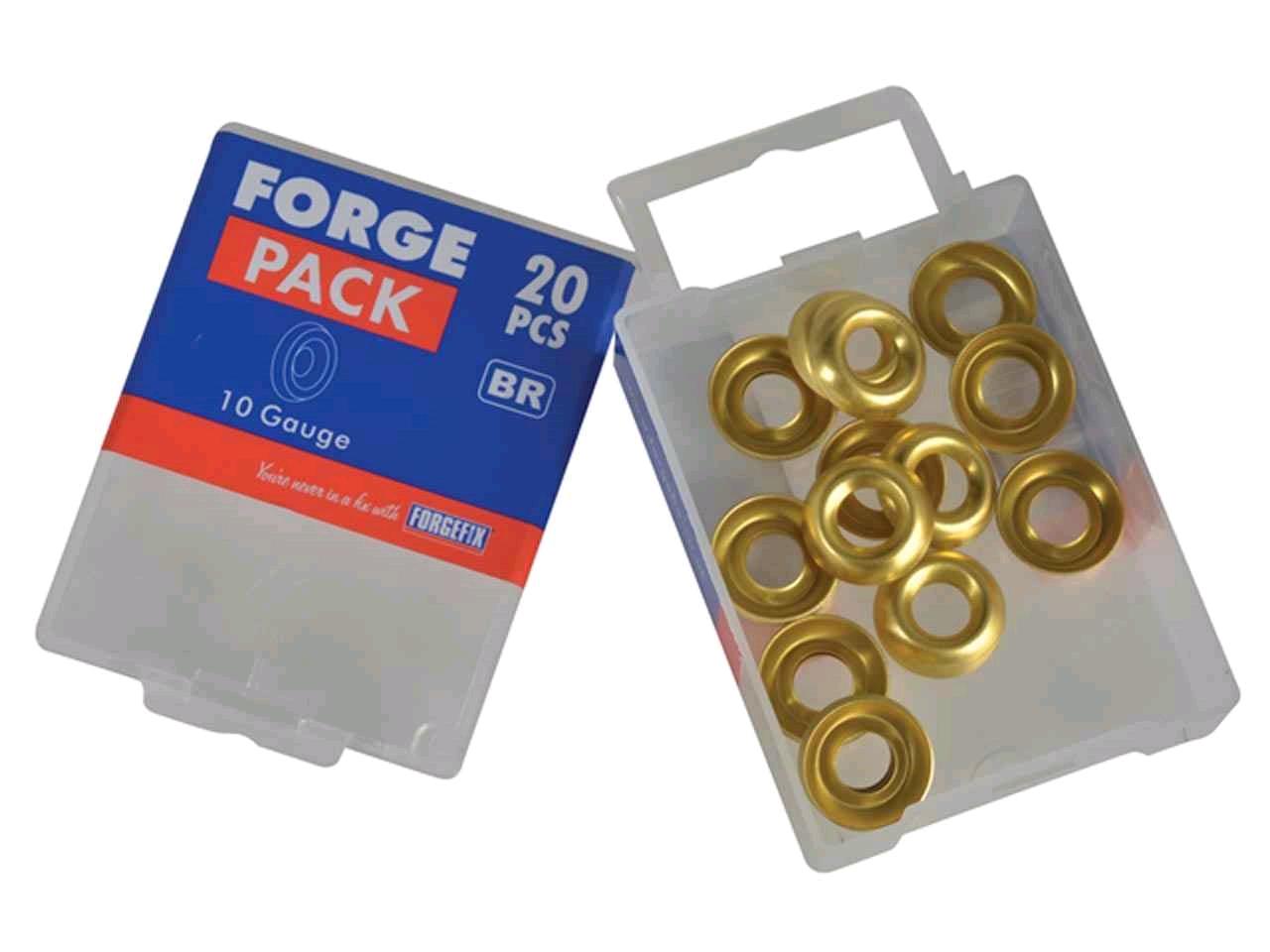 Forgefix Screw Cup Washers No 10's Brass (Pack) 