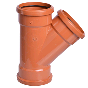 Floplast Underground 45deg Triple Socket Junction D211 SOIL