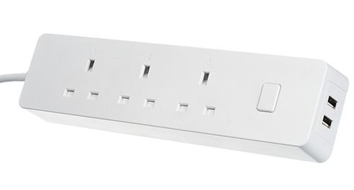 Timeguard Wi-Fi 13A 3 Way+ 2 x USB Trailing Socket