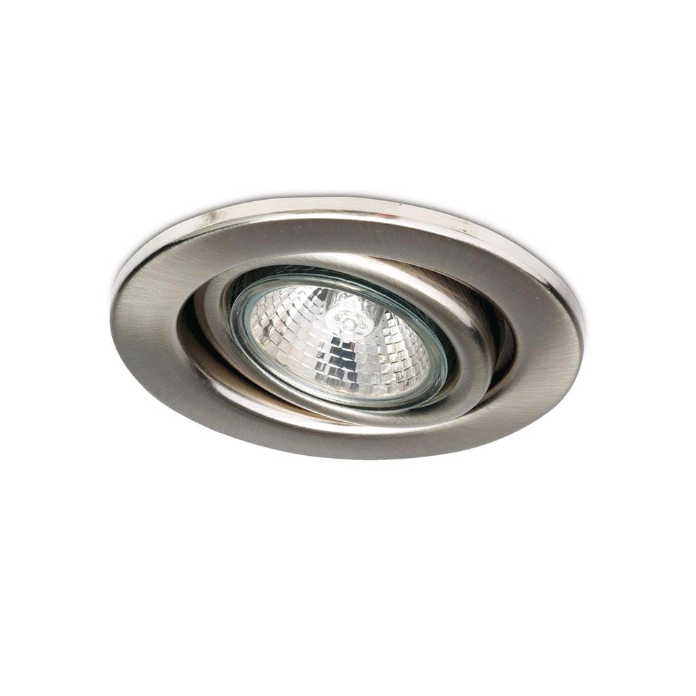 JCC HiSpot GU10 Tilt Downlight Brushed Nickel 