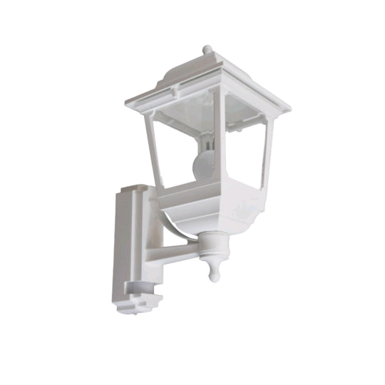 ASD Square Sided Coach Lantern White c/w PIR 