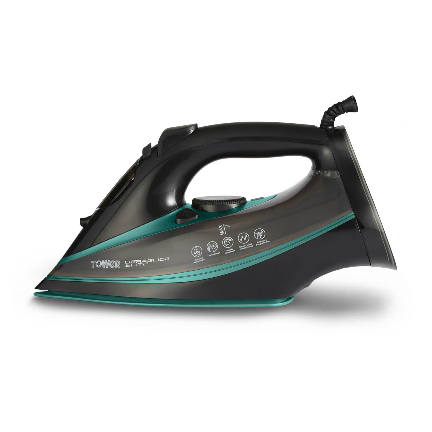 Tower T22013TL CeraGlide Ultra Speed Iron Black/ Teal  3100w