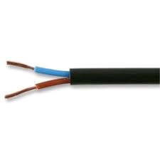 Black Flex 1.0mm 2Core Round  (per mtr)