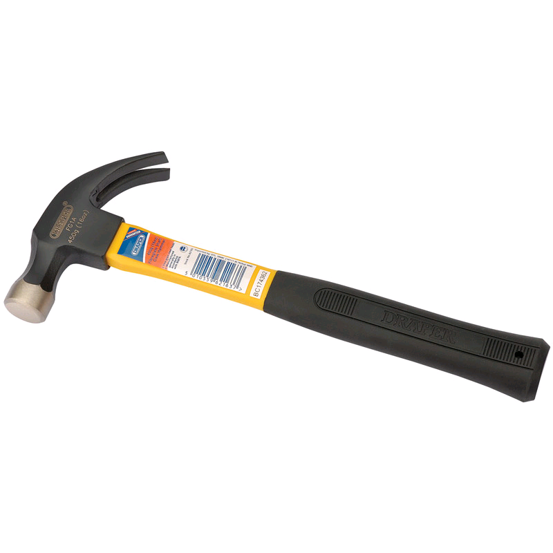 Draper 16oz Claw Hammer Fibreglass Shaft