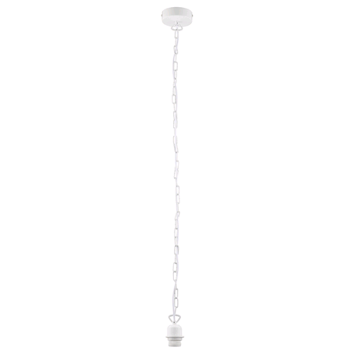 Saxby Cable Chain Set Gloss White E27 Lamp Holder 