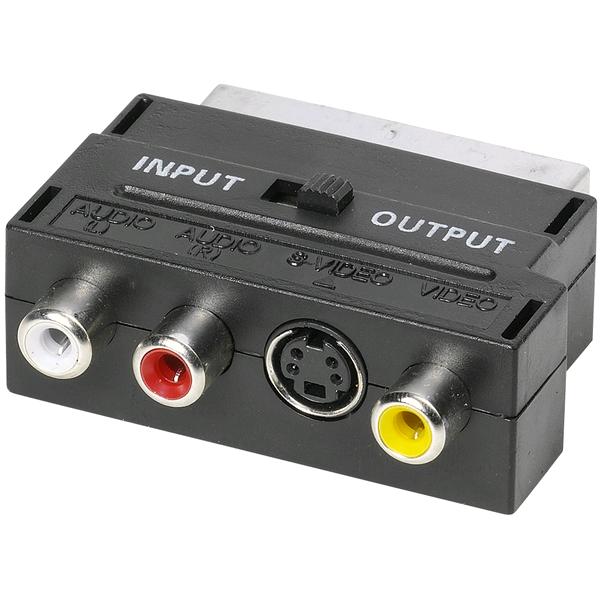 Vivanco 47/41 Mini Din -3 x RCA Sockets to Scart