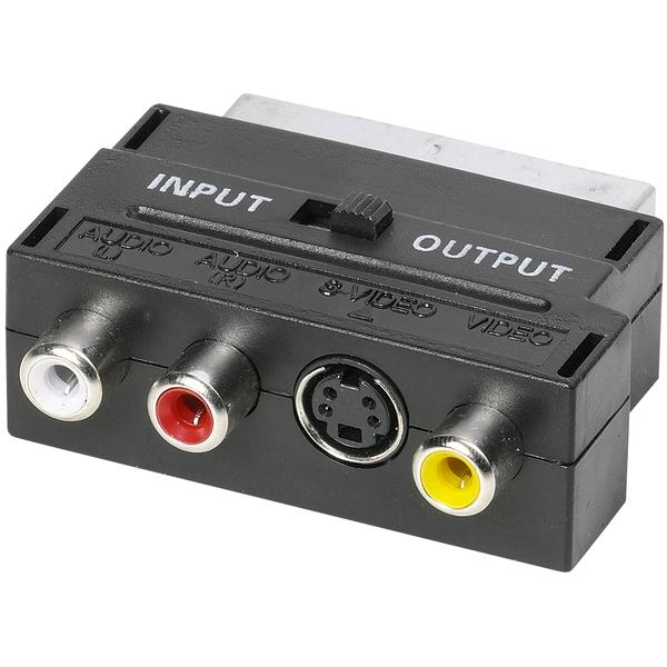 Vivanco 47/41 Mini Din -3 x RCA Sockets to Scart 