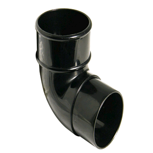 Floplast 68mm Downpipe 90deg Bend in Black 