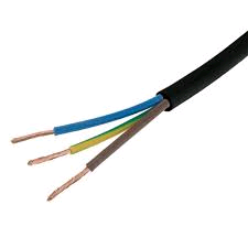 Black Flex 1mm 3Core Round (per mtr)