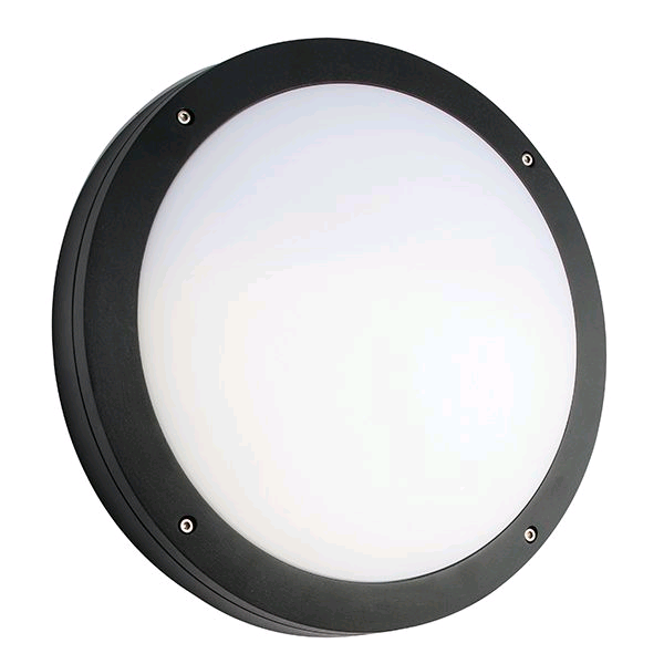 Saxby Luik Plain Bulkhead 18w LED in Black 