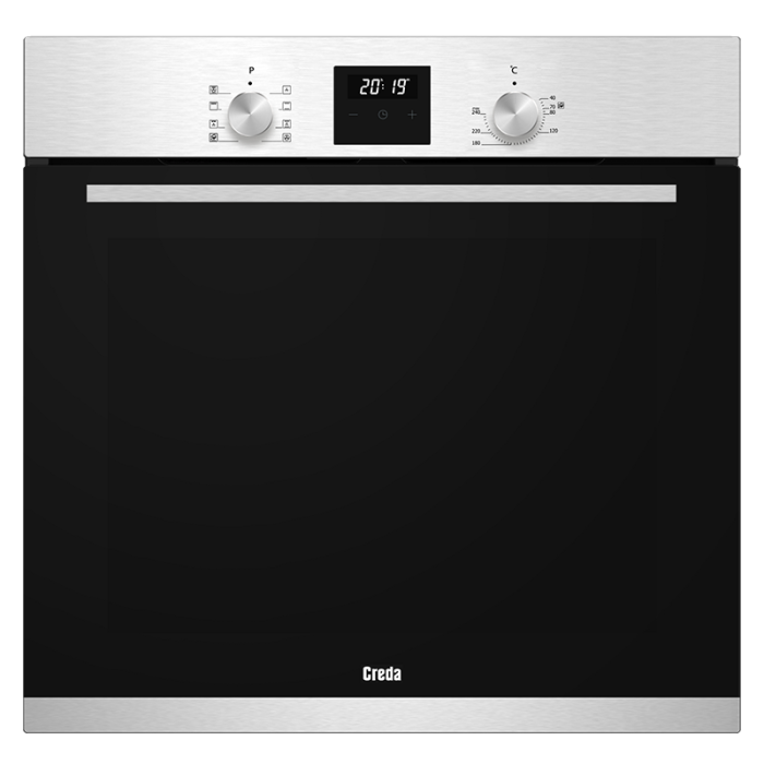 Creda C60BIMFX Built-In Electric Single Oven Stainless Steel  60ltr Capacity 3 Button Programmer