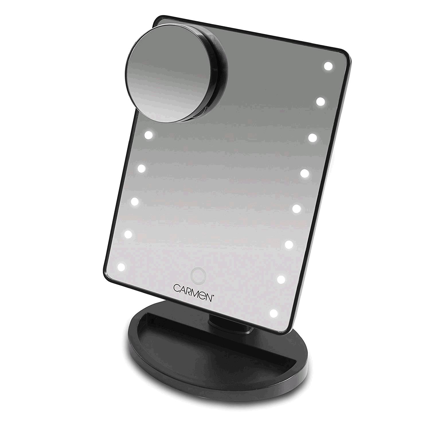 Carmen LED Illuminated Mirror Smart Touch Screen & Rotating Neck 