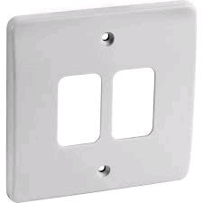 MK Logic White 2gang Grid Cover Plate 