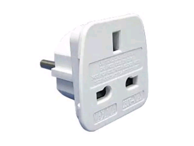 Home Hardware 2792599 Travel Adaptor Single Uk to Europe HHBP1667