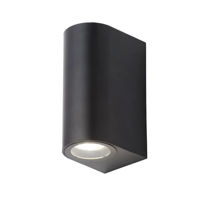 Forum Iona 2lt Wall Light ABS+PC IP44 Max 5W LED Blk 