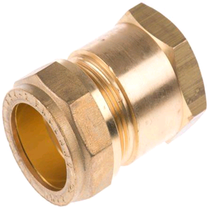 Copper Female Iron Coupling 15mm x 1/2" Compression 