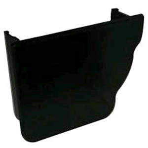 Floplast Niagara Square Gutter Internal Stop End LH in Black 