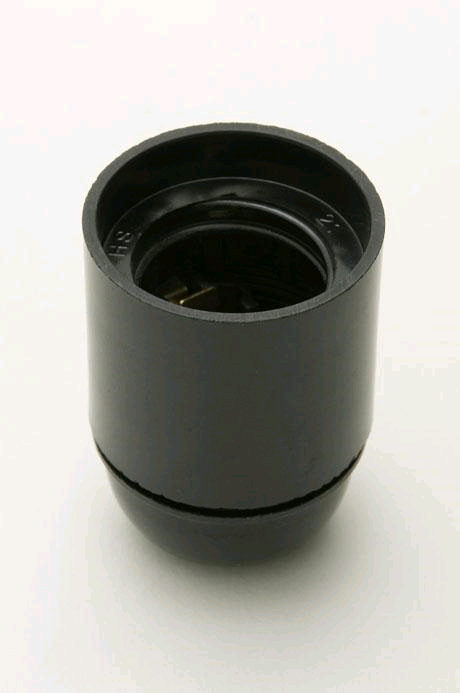 Jeani ES Plastic Lampholder 10mm Entry Plain Liner Black 