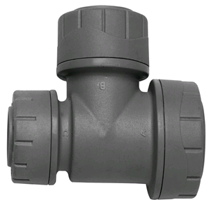 Polypipe Polyplumb 22mm x 15mm x 22mm End Reduced Tee