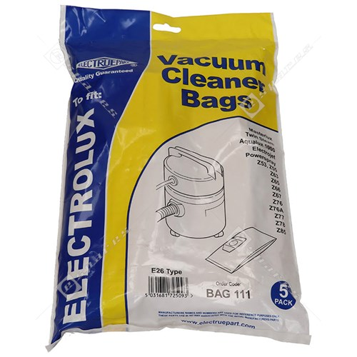 Electruepart BAG 111 E26 Typer Bags Pack of 5 