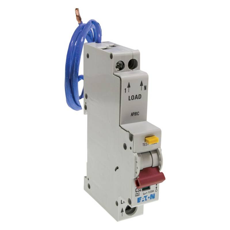 MEM Eaton 32A 30mA Single Pole RCBO Type C