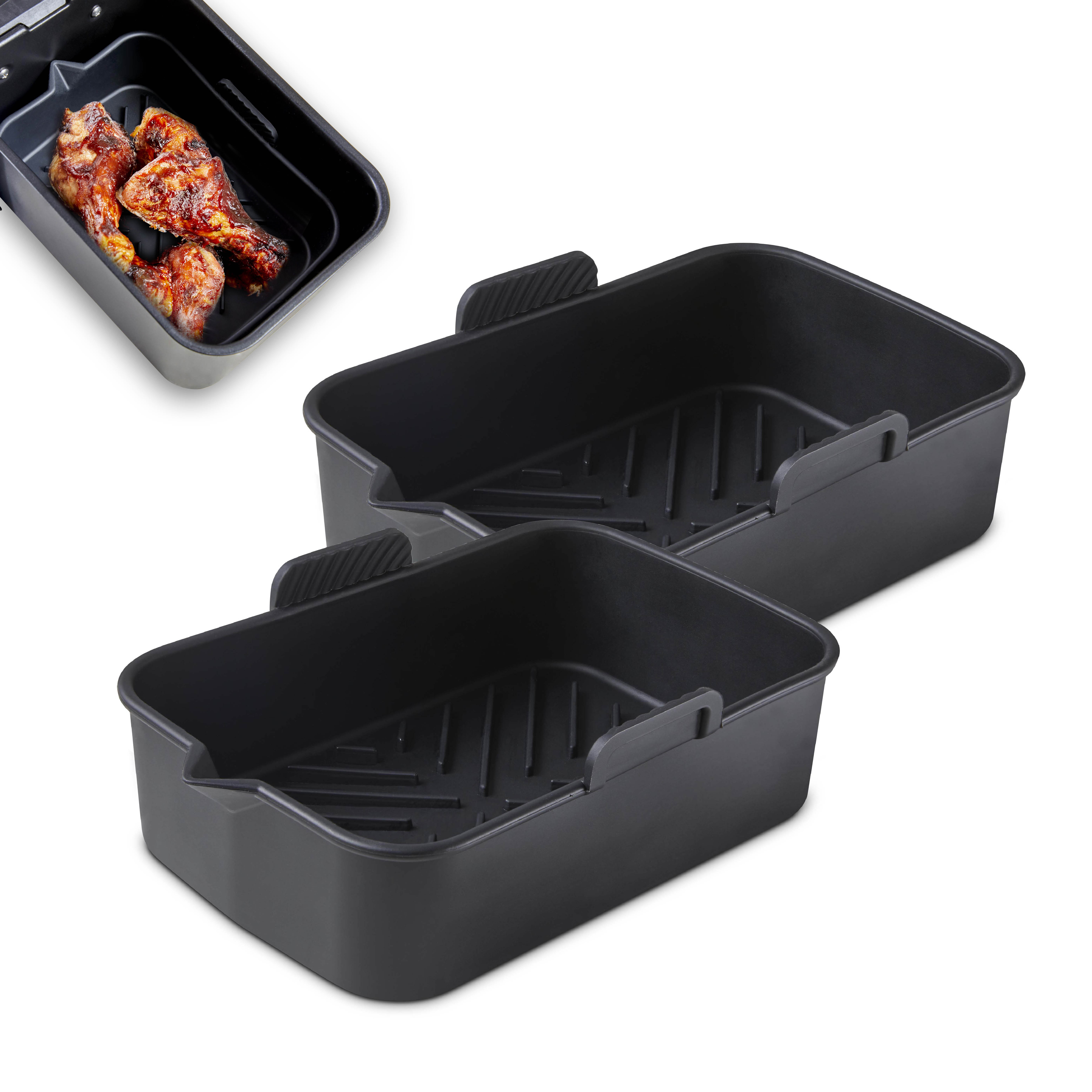 Tower T843093  Air Fryer1.5 Litre Rectangular Solid Trays x 2