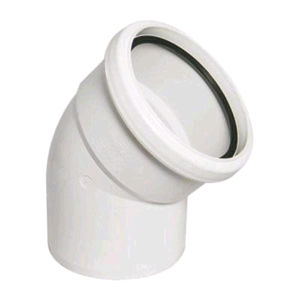 Floplast Soil Pipe 110mm 135deg Bend Socket/Spigot White