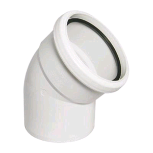 Floplast Soil Pipe 110mm 135deg Bend Socket/Spigot White 