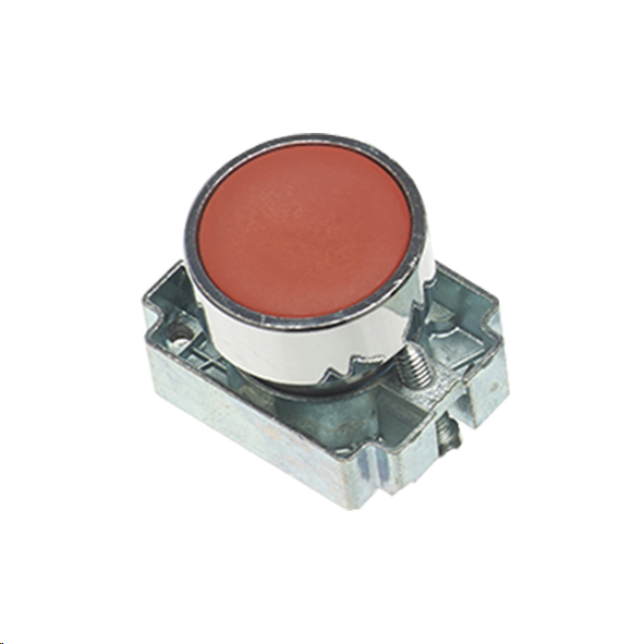 Europa Flush Button Switch Red c/w Collar