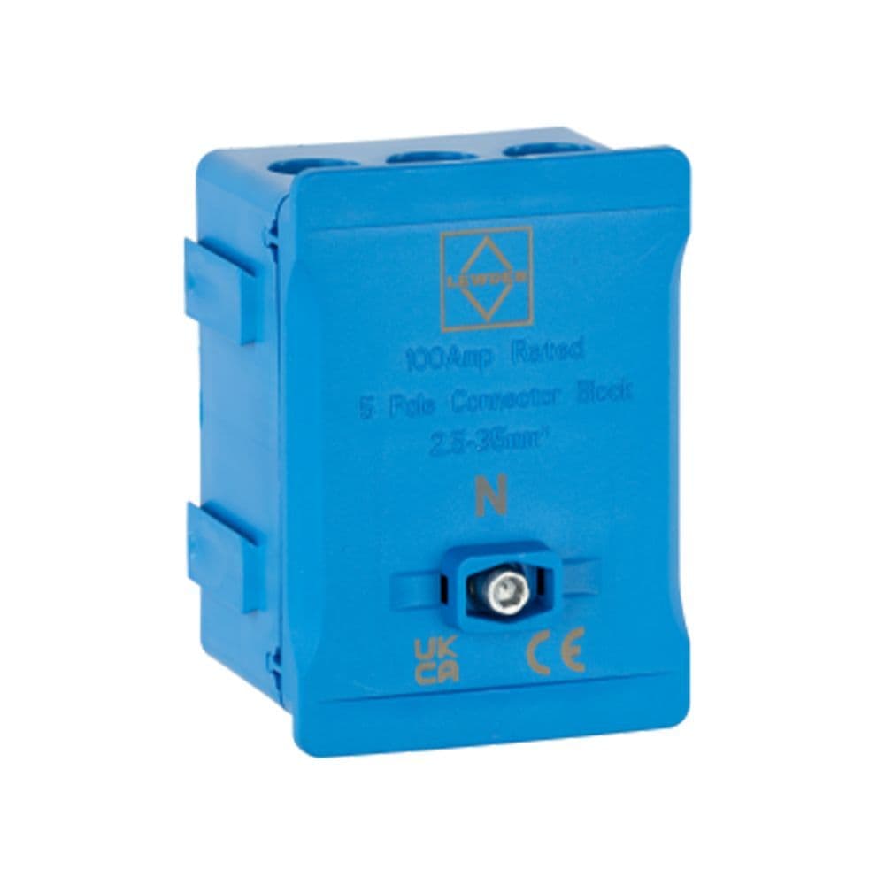 Lewden Distribution Terminal 100A 5 Way Blue