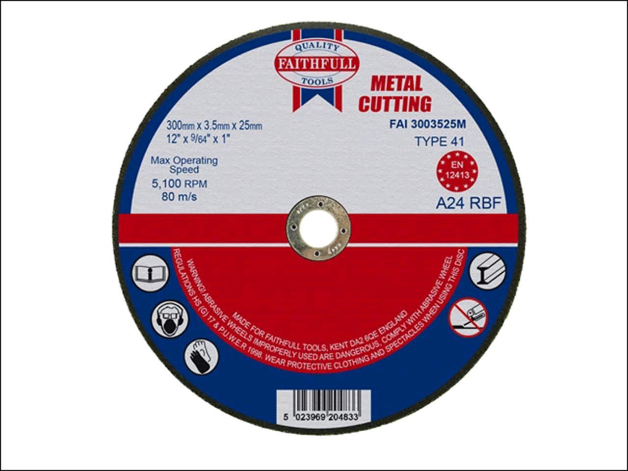 Faithfull Metal Cutting Disc 300 x 3.5 25mm 