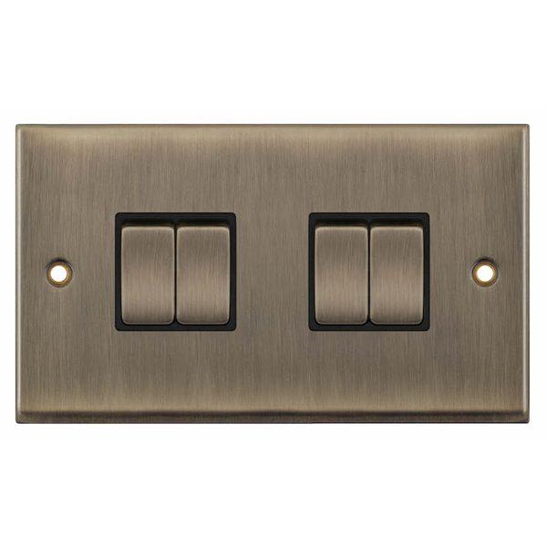 Selectric 4gang 2way Switch Antique Brass 