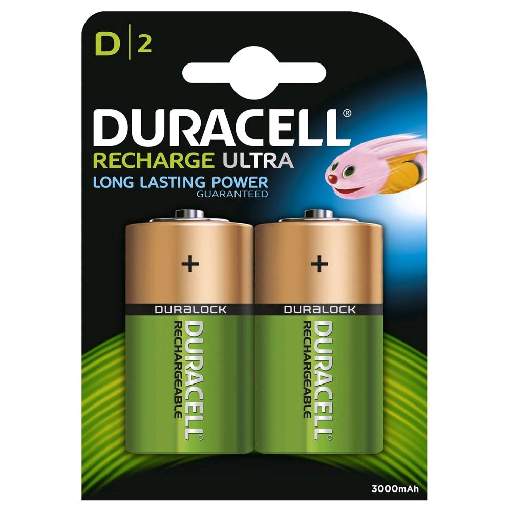 Duracell S3092 Rechargeable " D" Battery 3000mAh 2pk 