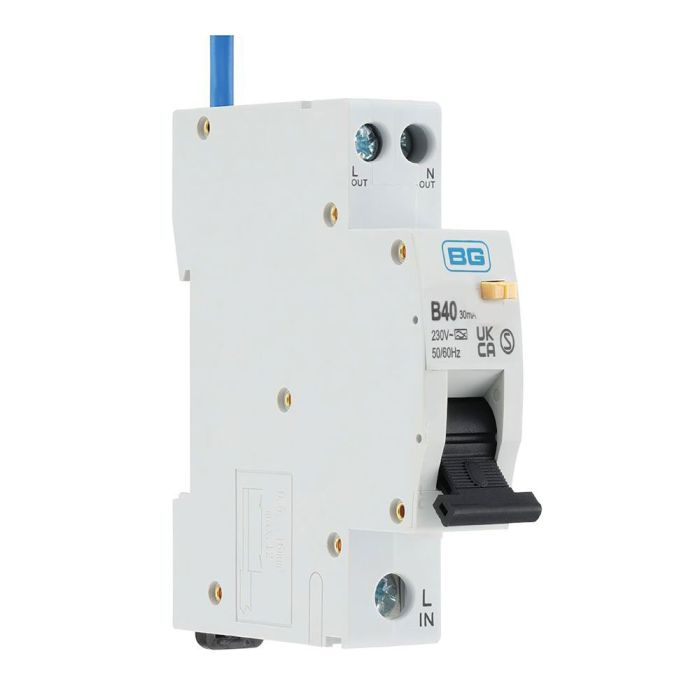 BG Mini RCBO Double Pole 40a 30mA Type A, "B" Rated 