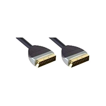 Bandridge Premium Scart Lead Gold 2mtr HIGH QUALITY 