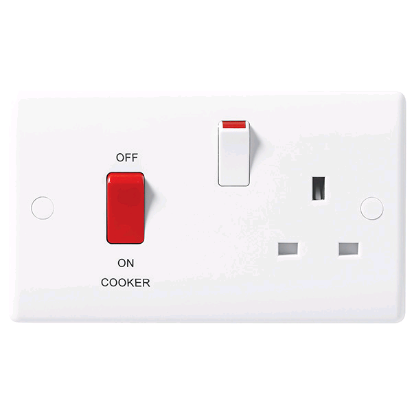 BG 45a DP Cooker Control Unit with 13a Socket